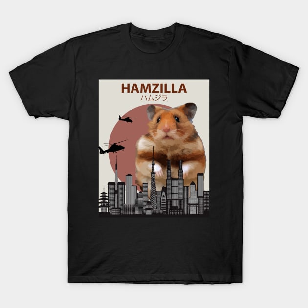 Hamzilla - Giant Hamster Monster T-Shirt by Animalzilla